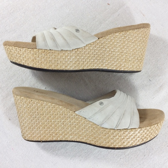 Ugg Cream Wedge Espadrille Sandals- Wedding Ready! - Picture 3 of 8